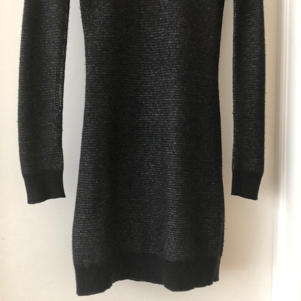 Theory black wool dress